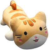 N-A Soft Calico Cat Big Hugging Plush Body Pillow, Cute Stuffed Kitty Animals Toy Pillow Cushion Home Decor Gifts,Yellow(15.7/23.6/31.5/39.4 Inch)