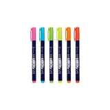 Tombow 56437 Fudenosuke Neon Brush Pen, 6-Pack. Hard Tip Fudenosuke Brush Pens in Assorted Neon Colors for Calligraphy and Art Drawings