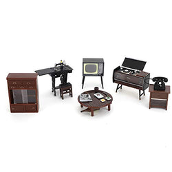 OhhGo 6Pcs/Set Simulation Mini Model Miniature Furniture Accessories for 1/18 Dollhouse(6Pcs/Set Miniature Furniture )