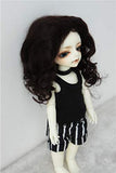 Doll Wigs Jusuns JD039 Baby Wave Curly Mohair BJD Doll Wigs Full Sizes Doll Accessories (Nature Black, 4-5inch)