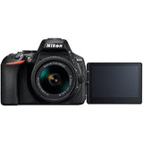 Nikon D5600 24.2 MP DX-Format DSLR Camera with AF-P 18-55mm VR Lens Kit + 32GB Battery Grip Accessory Bundle