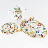 iland Miniature Dollhouse Accessories of Tea Set, Tableware and Mini Food for Dollhouse Furniture (Gorgeous)