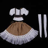 SM SunniMix 1/4 BJD Doll Outfit/ Doll Dress / Stockings/ White Top/ Shoulder Straps Set