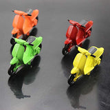 BARMI 1/12 Scale Miniature Motorcycle Model Pretend Play Toys Doll-House Decoration,Perfect DIY Dollhouse Toy Gift Set Red