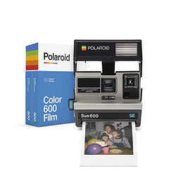 Polaroid Originals Sun 600 LMS Silver with 600 Color Double Pack Film Bundle (6108)