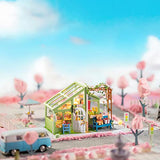 Hands Craft DIY Miniature House Kit: Spring Encounter Flowers, Complete Crafting Kit (DG154)