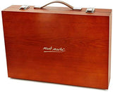 Mont Marte 174 Pcs Premium Art Set, Wood Art Supplies for Painting and Drawing, Essentials Art Kit in Portable Aluminium Case, Includes Acrylic Paint, Oil Pastels, Color Pencils, Art Brushes