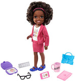 Barbie Chelsea Can Be Playset with Brunette Chelsea Boss Doll (6-In/15.24-cm), Briefcase, Computer, Cell Phone, Planner, Mug, Desk Plate, Great Gift for Ages 3 Years Old & Up