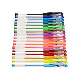 Amazon Basics Multi-Color Gel Pen Set with Rotating Artist Stand - 100 Count & Felt Tip Marker Pens - Assorted Color, 12-Pack