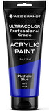 WEISBRANDT Professional Grade Acrylic Paint Phthalocyanine Blue Color, 4 oz. Tube, Rich Pigment, Non Fading and Non Toxic, Single Color Paint for Artists & Hobby Painters