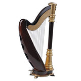PUNK 1:12 Scale Miniature Instrument Music Case Stand Miniature Musical Instrument (Harp:8x14x4.5cm)