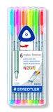 Staedtler 334 SB6NA6 Triplus Fineliner Pens (6 Pack), Neon