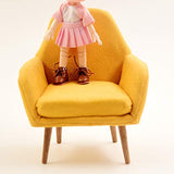 LoveinDIY Dollhouse Sofa Chair - Miniature Dolls House Furniture Arm Chair - Modern Simple Design - 1/6 Scale - Yellow