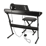 RockJam RJ761 61 Key Electronic Interactive Teaching Piano Keyboard with Stand, Stool, Sustain Pedal and Headphones (RJ761-SK)
