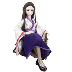 EVA BJD Chinese Original 1/3 Ball Joint Doll 24inch BJD Doll + 2Clothes + Cloak + Makeup + Full Set