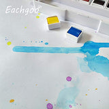 Eachgoo Watercolor Paint Set,24 Colors Travel Pocket Watercolor Kit Includes A Water Brush & 2 Sponges & A Mixing Palette