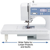 Brother XR9550 Computerized Sewing and Quilting Machine, LCD Display, and Embroidery Bobbins 10-Pack, Clear