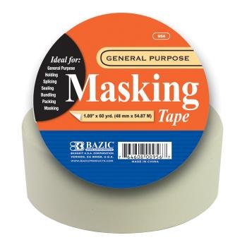 Bazic 1.89" 60 Yards) Gen Purpose Masking Tape (Pack Of 24)