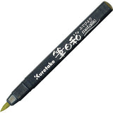 Kuretake Fude Brush Pen, Fudebiyori Metallic, 6 Colors Set (CBK-55ME/6V)
