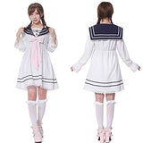 LTAKK Lolita Sailor Dress Women School Uniform Pink Nautical Dress kawaii Anime Cosplay Costume-2XL