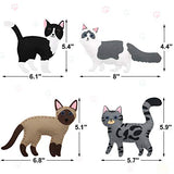 CiyvoLyeen Kitten Craft Kit Kids DIY Crafting and Sewing Set Kitty Cat Stuffed Animal Felt Plushies for Girls and Boys Educational Beginners Sewing Gift Ideas