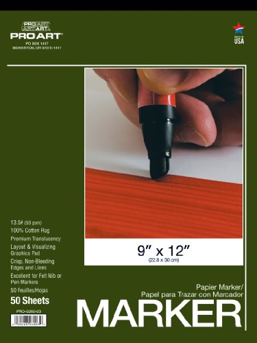 Pro Art 9-Inch by 12-Inch Layout Marker Paper Pad