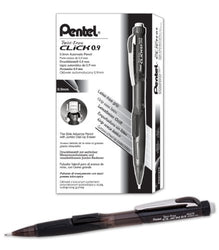 Pentel Twist-Erase CLICK Mechanical Pencil (0.9mm) Assorted Black Barrels, Color May Vary, Box of