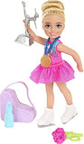 Barbie Chelsea Can Be Playset with Blonde Chelsea Ice Skater Doll (6 inches), Carry Case, Bouquet, Medal, Trophy, Water Bottle, Great Gift for Ages 3 Years Old & Up