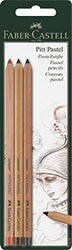 Faber-castell Pitt Pastel Pencils Set Of 3 (sanguine, Light Sepia & Dark Sepia)