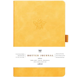 Scribble & Dot® Bullet Dotted Journal | Honey Bee - A5 Ultra Thick 160gsm Paper - Signature Dot Grid Journal Bound by Hand - Perfect Dotted Journal for Artists and Creators