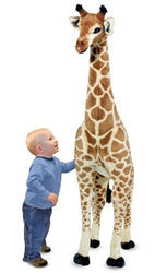 Melissa & Doug Giant Giraffe, Playspaces & Room Decor, Lifelike Stuffed Animal, Soft Fabric, Over 4
