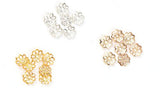 Beautiful Bead 6mm Gold Tone Flower Bead Caps for Jewelry Making (About 500pcs) (8mm, Gold)