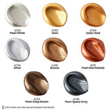 Arteza Metallic Acrylic Paint, Set of 8 Metallic Colors in 4.06oz Tubes, Rich Pigments, Non Fading, Non Toxic Paints for Artists, Hobby Painters & Kids, Ideal for Canvas Painting & Crafts