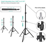 2 Pack RGB LED Video Light Wand Stick with Tripod,Hagibis Photography Studio Lighting Kits with Adjustable Light Stand&Remote Control 10 Color Modes,3200K-5600K