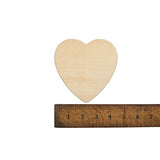 Wooden Hearts 4-1/2 Inch, Unfinished Wooden Heart Cutout Shape, Wood Heart (4-1/2” Tall x 1/8”