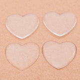 IGOGO 100 PCS Clear Heart Epoxy Stickers Adhesive Seal for Bottle Cap and Pendants 1-Inch