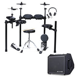 AODSK Electric Drum Set,Electric Drum Kit for Adults Beginner with 15 Drum Kits and 225 Sounds+AODSK Electric Drum Amp 35-Watt Bluetooth Professional Electronic Drum Amplifier