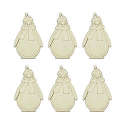 20-Pack Wooden Penguin Shaped Cutouts Hanging Wood Sign for DIY Crafts (2.4 x 3.9 x 0.1 in)
