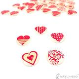 RayLineDo About 250pcs Buttons Multi Color Beautiful Cute Round Shape Delicate Wood Buttons DIY