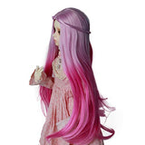MUZIWIG 1/3 Bjd Doll Hair Wig High Temperature Long Straight and Curly Bjd Wig SD for 1/3 BJD Doll (06)