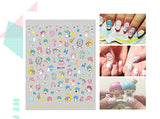 6 Sheets Mixture Cute Kawaii Cartoon Nail Art Stickers Decal for Nail Art,3D Self Adhesive Nail Design Nail Art Supplies Cute Nail Decals for Women Girls Kids…