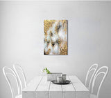 Tiancheng Art,24x36 Inch Modern Golden Decorative Artwork 100% Hand Painted Contemporary Abstract Oil Paintings on Canvas Wall Art Ready to Hang for Home Decoration Wall Decor