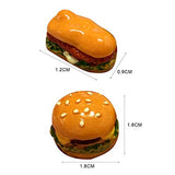 BARMI 5Pcs Mini Resin Simulation Hamburger Fake Food Accessory Doll House Play Toys,Perfect DIY Dollhouse Toy Gift Set B