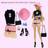 28 Pcs Doll Clothes and Accessories forBarbie, Includes Openable Bag, Fashionable Clothes and Shoes, Mini Perfume and Small Accessories for 11.5 inch Dolls