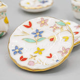 Odoria 1:12 Miniature 15Pcs Porcelain Tea Cup Set Flowers Pattern Dollhouse Kitchen Accessories