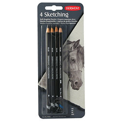 Derwent Sketching Pencils, 4mm Core, Pack, 4 Count (39003)
