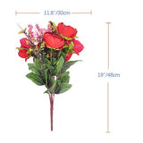 cn-Knight Artificial Silk Peony Bouquet 7PCS Flowers Per Brunch,Fake Real-Touch Arrangement for