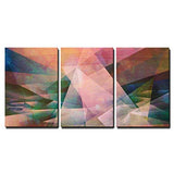 wall26 - 3 Piece Canvas Wall Art - Abstract Mixed Media - Created by Combining Different Layers of Paint and Textures - Modern Home Decor Stretched and Framed Ready to Hang - 24"x36"x3 Panels