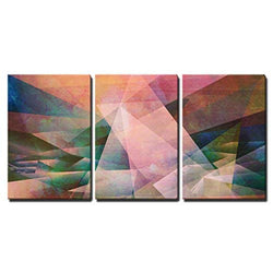 wall26 - 3 Piece Canvas Wall Art - Abstract Mixed Media - Created by Combining Different Layers of Paint and Textures - Modern Home Decor Stretched and Framed Ready to Hang - 24"x36"x3 Panels