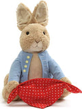 GUND Beatrix Potter Animated Peek-a-Boo Peter Rabbit Sound and Motion Plush Stuffed Animal, 10" & Baby GUND Animated Flappy The Elephant Stuffed Animal Baby Toy Plush, Gray, 12"